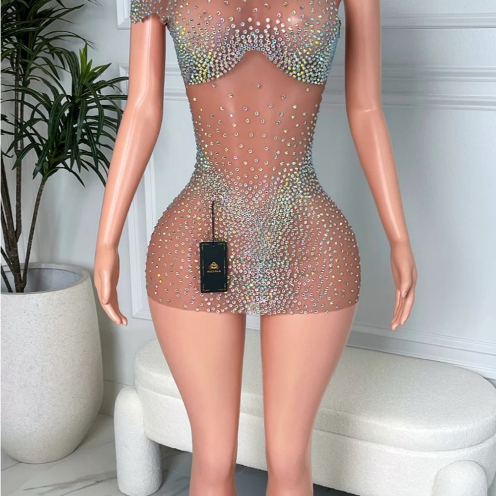 Glamorous Rhinestone Mini Dress